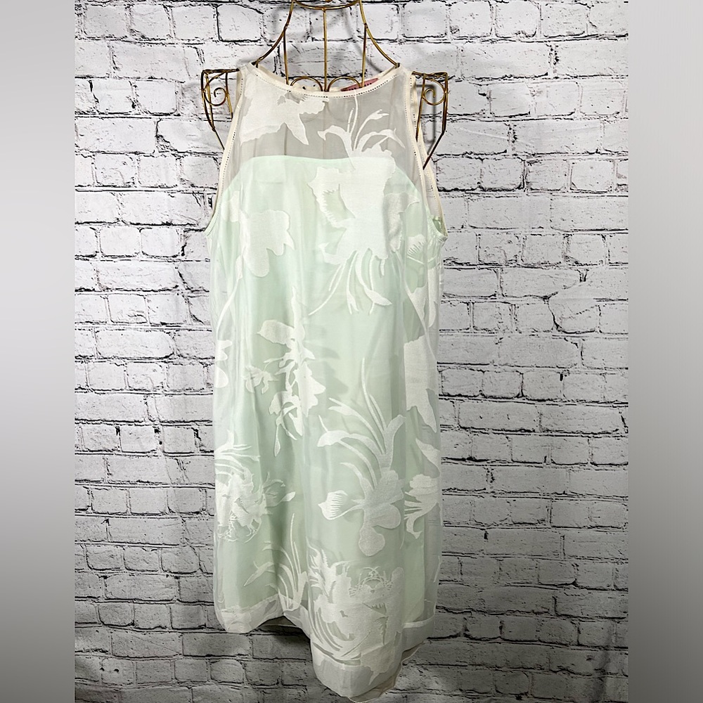Mint Green Vintage First Run Ted Baker London 100% Silk Slip Dress Size 2